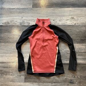 Under Armour coral and black quarter zip